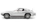 1963 Chevrolet Corvette Sting Ray Sebring Silver Metallic with Red Interior 1/18 Diecast Model Car by Norev