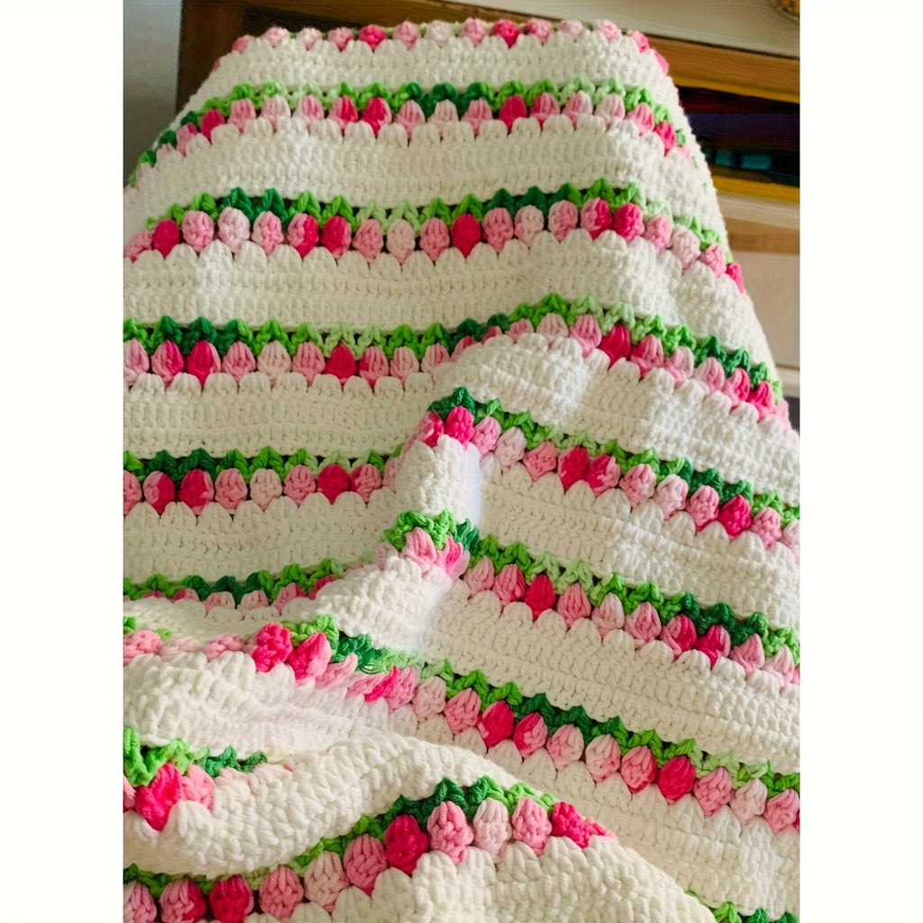 Tulip Blossom Crochet Blanket Kit