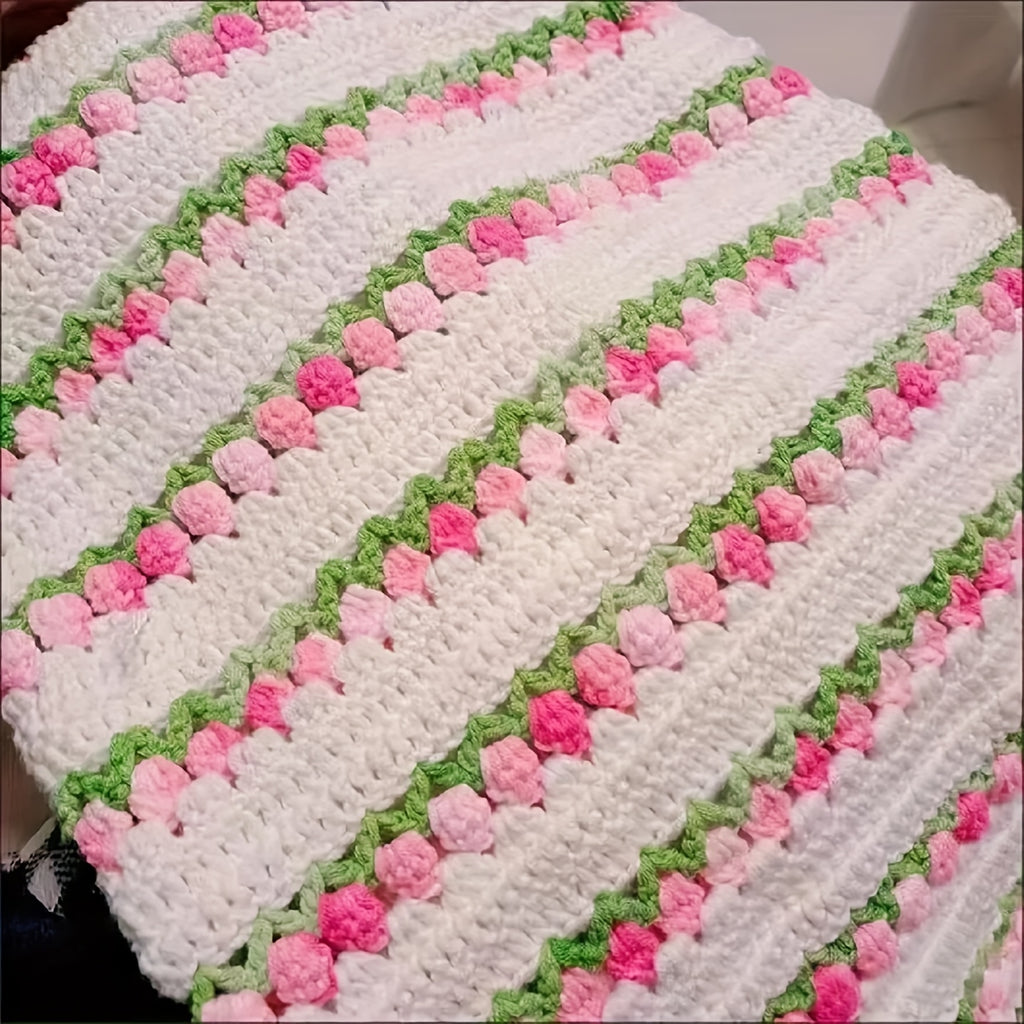 Tulip Blossom Crochet Blanket Kit
