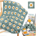 Blanket Crochet Kit for Beginners | Granny Squares