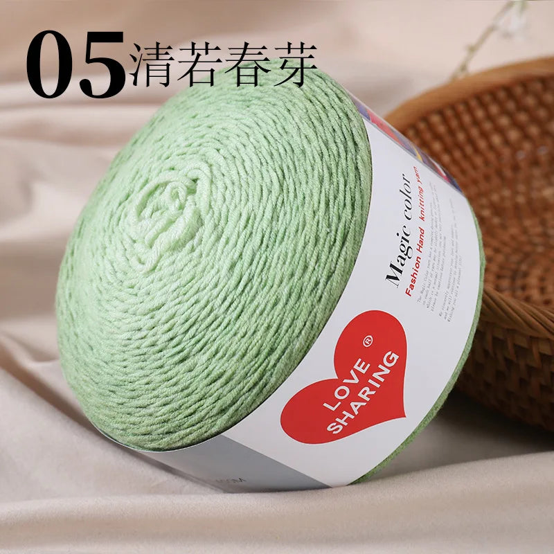 Cross-border Exclusive Supply Cotton/Acrylic Blended Yarn Seven-star Textile Weaving Long Gradient Magic Color DIY