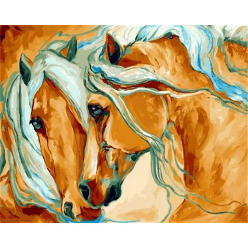 GATYZTORY Oil Painting By Numbers | Horse Cat Animal Modern Home Decoration
