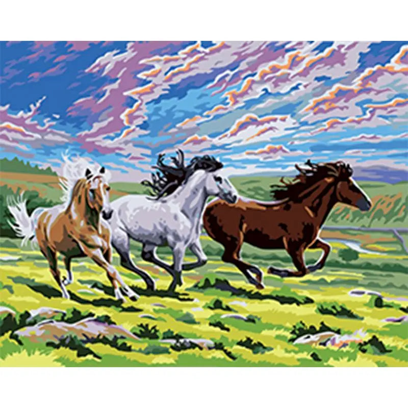 GATYZTORY Oil Painting By Numbers | Horse Cat Animal Modern Home Decoration