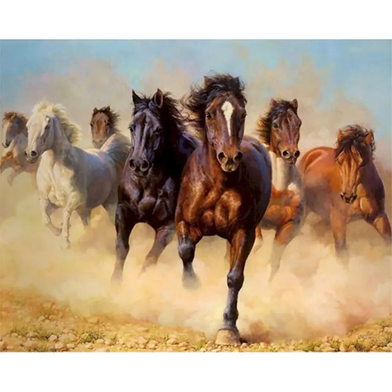 GATYZTORY Oil Painting By Numbers | Horse Cat Animal Modern Home Decoration