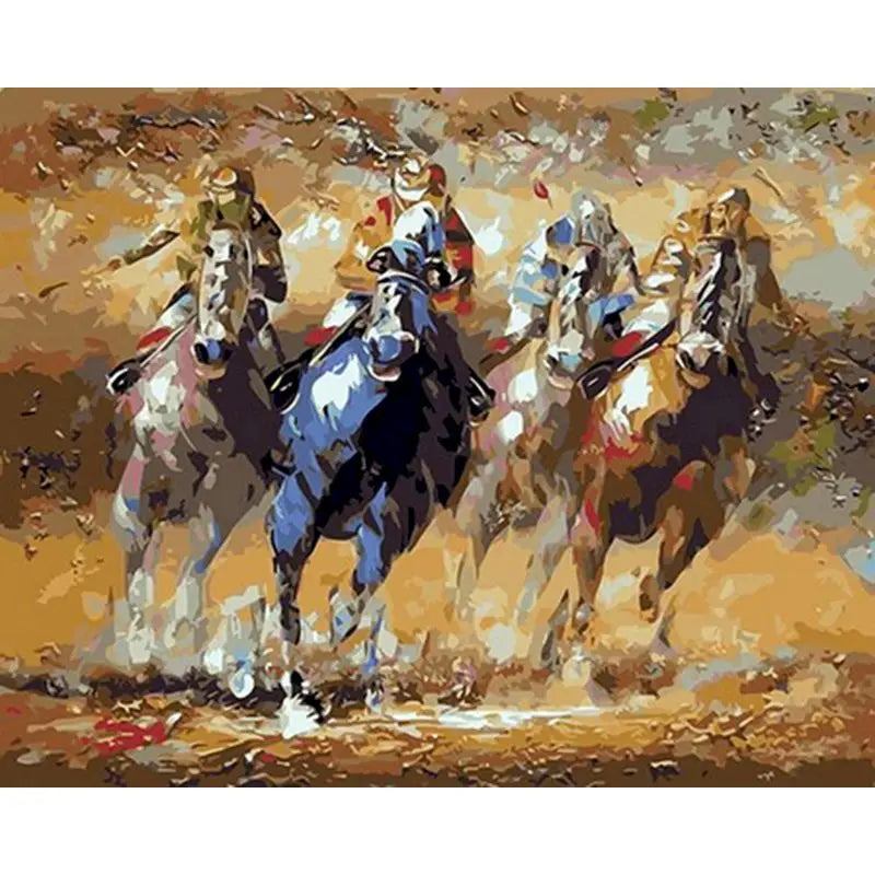 GATYZTORY Oil Painting By Numbers | Horse Cat Animal Modern Home Decoration