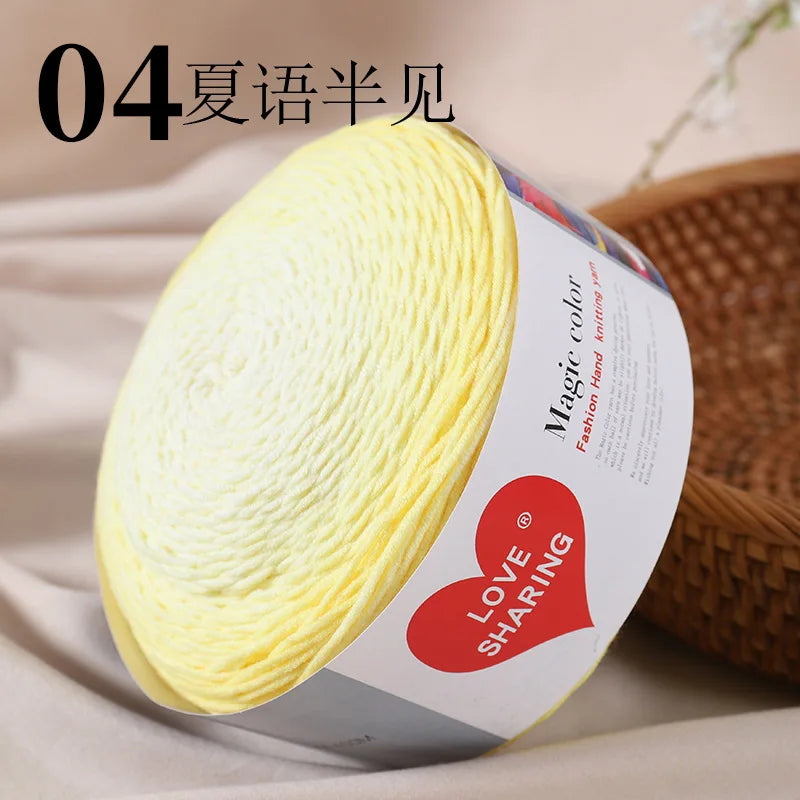 Cross-border Exclusive Supply Cotton/Acrylic Blended Yarn Seven-star Textile Weaving Long Gradient Magic Color DIY
