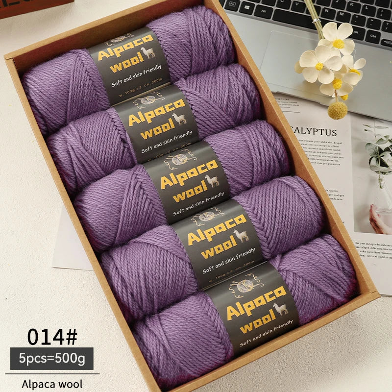 500g Alpaca Wool 245 Chunky Knitting Yarn | 5Pcs/Pack