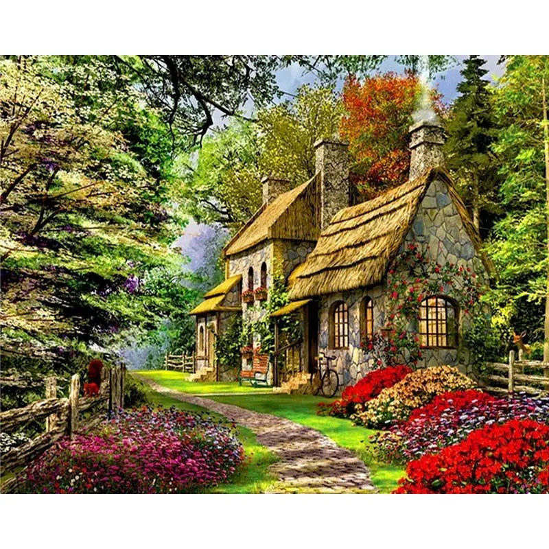 GATYZTORY Painting By Numbers Landscape Paint Canvas Picture Oil Painting By Number Coloring HandPainted For Adults Home Decor
