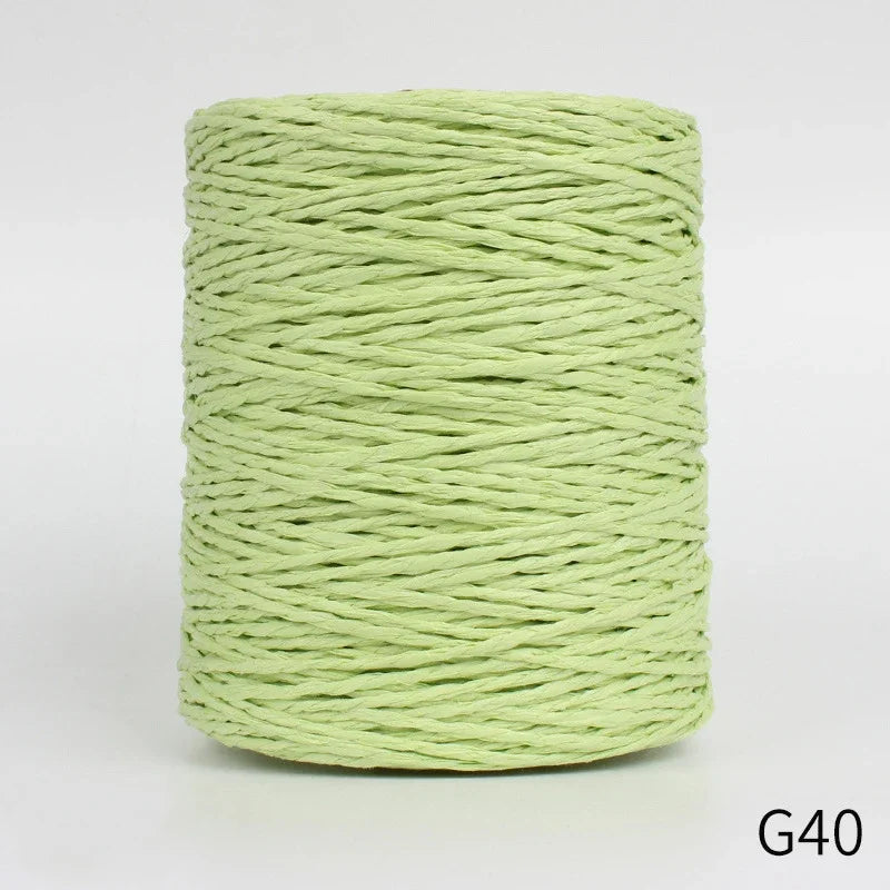 1Roll 280-300M Colorful Threads Natural Raffia Straw Yarn