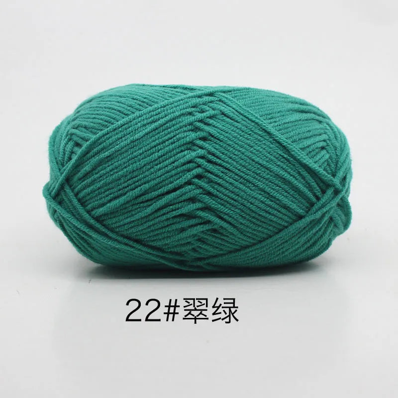 40-50g/Set 4ply Milk Cotton(80%) Knitting Yarn