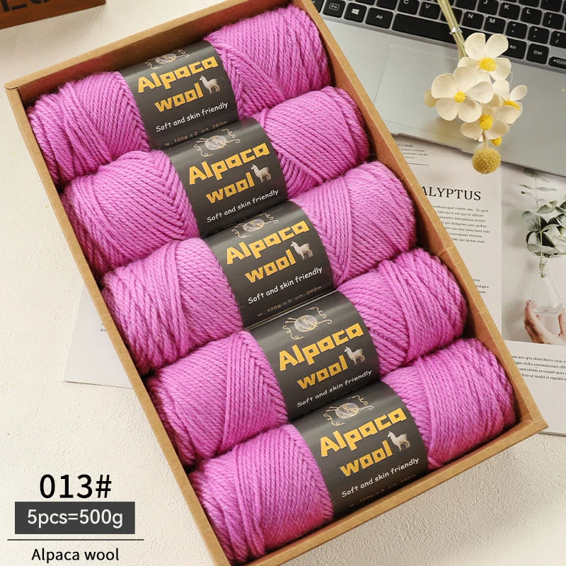 500g Alpaca Wool 245 Chunky Knitting Yarn | 5Pcs/Pack