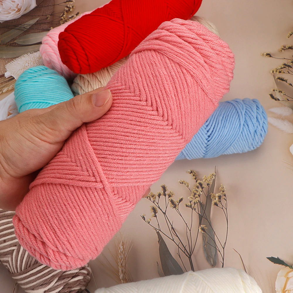1Pcs Worsted Cotton Yarn - 100g/3.52oz
