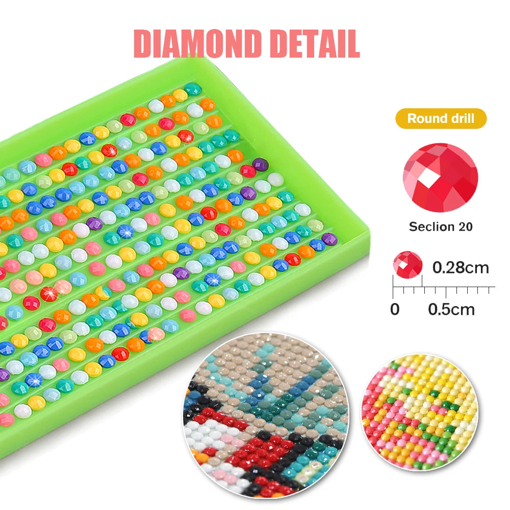 5D DIY Diamond Painting Landscape House Full Round Drill Embroidery Forest Scenery