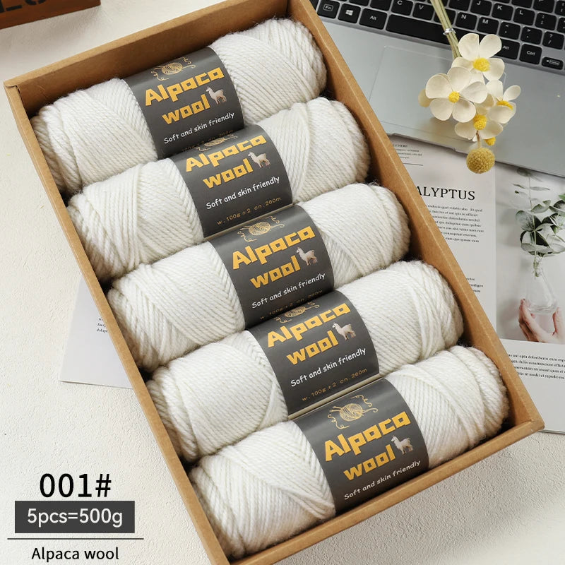 500g Alpaca Wool 245 Chunky Knitting Yarn | 5Pcs/Pack