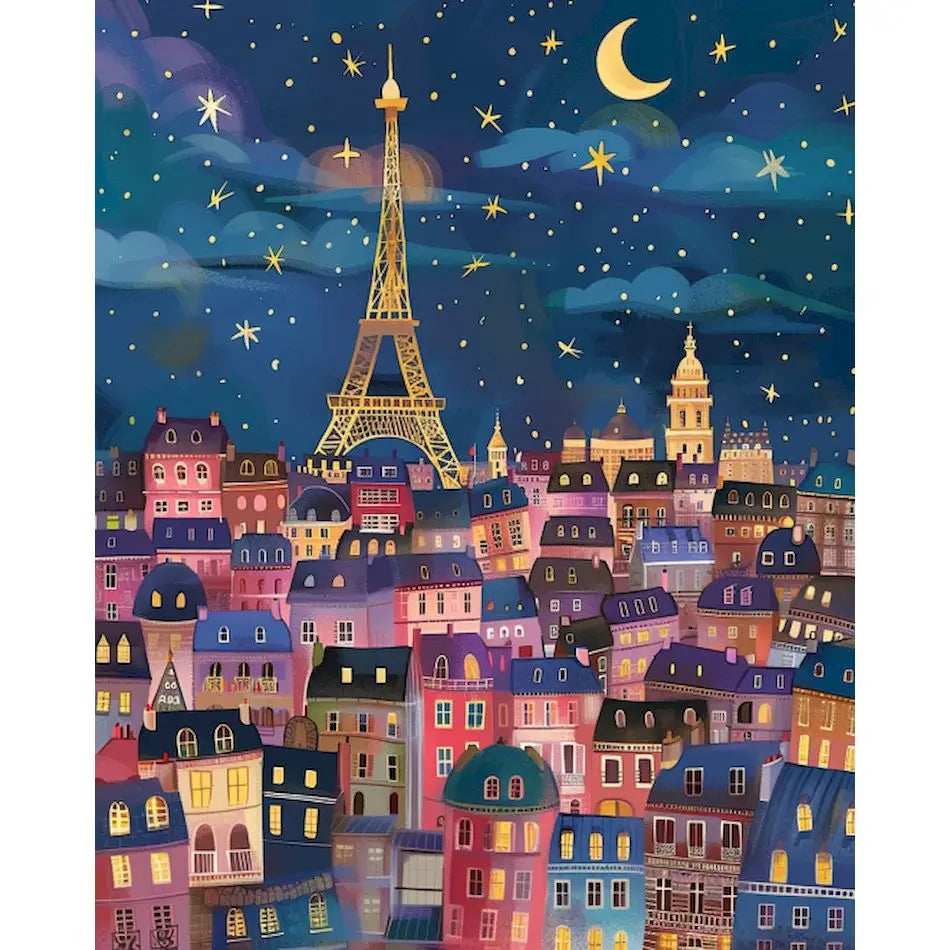 GATYZTORY Paint By Numbers Eiffel Tower City Scenery Paintings On Number Crafts Supplies Adults Handiwork Oil Decoration Home
