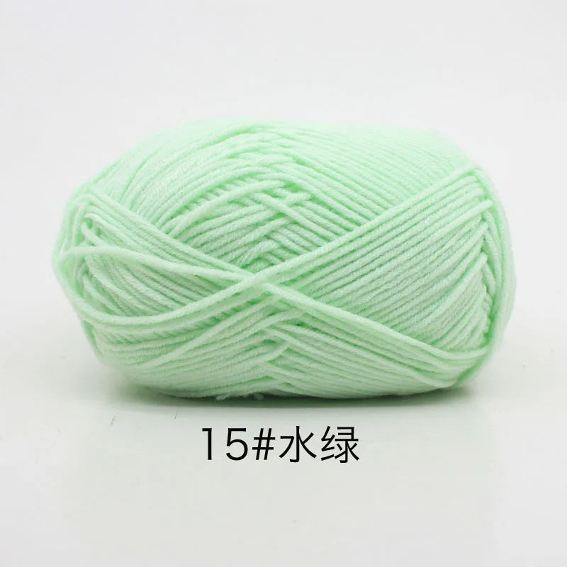 40-50g/Set 4ply Milk Cotton(80%) Knitting Yarn