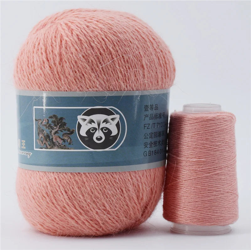 Mink Fur Yarn for Knitting and Crochet 2-Ply | 1 Skein 340 M 50+20g
