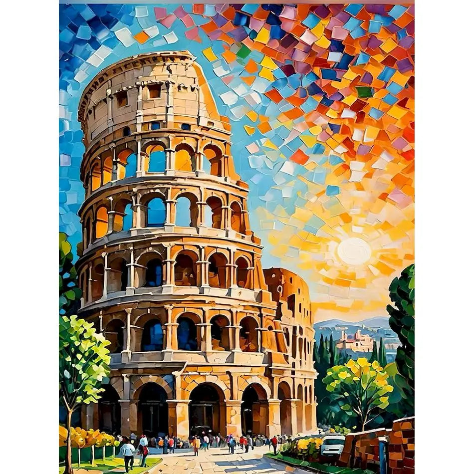 GATYZTORY Paint By Numbers Eiffel Tower City Scenery Paintings On Number Crafts Supplies Adults Handiwork Oil Decoration Home