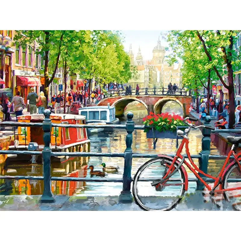 GATYZTORY Painting By Numbers Landscape Paint Canvas Picture Oil Painting By Number Coloring HandPainted For Adults Home Decor