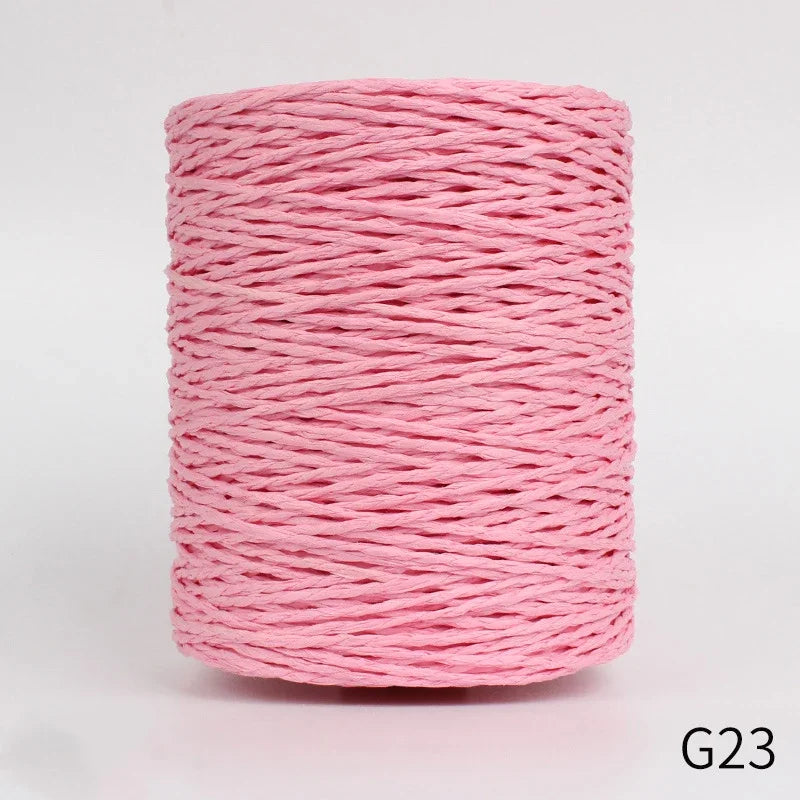1Roll 280-300M Colorful Threads Natural Raffia Straw Yarn