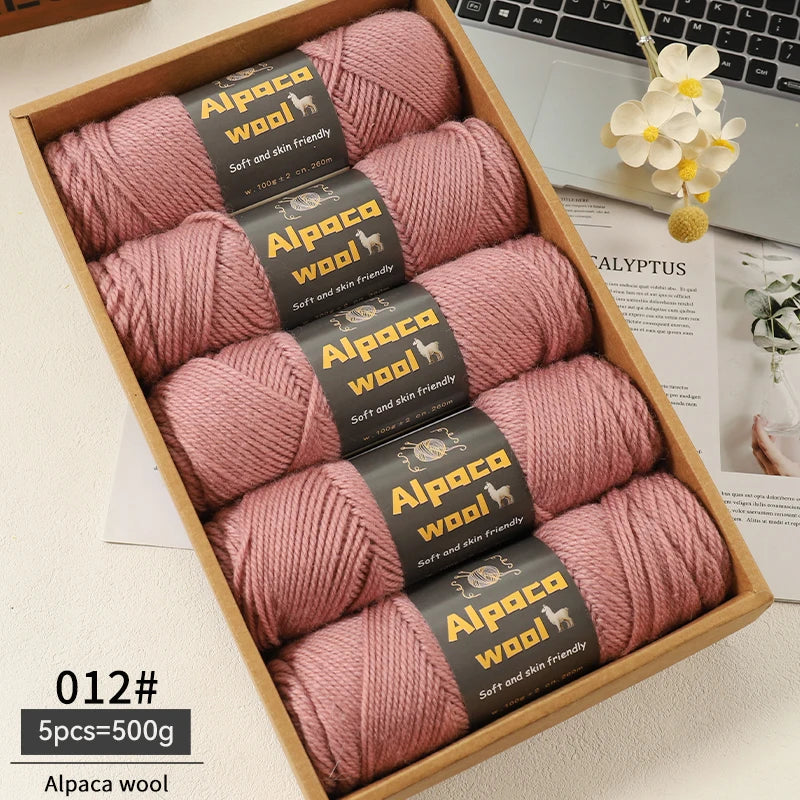 500g Alpaca Wool 245 Chunky Knitting Yarn | 5Pcs/Pack