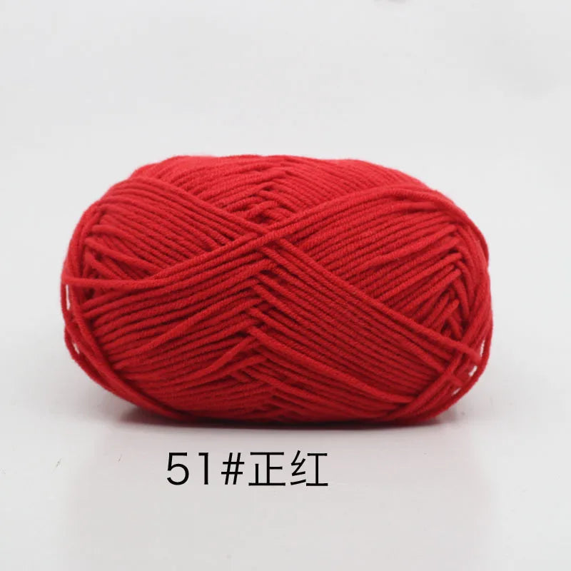 40-50g/Set 4ply Milk Cotton(80%) Knitting Yarn