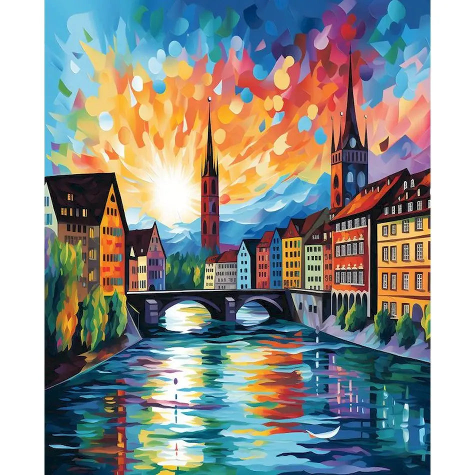 GATYZTORY Paint By Numbers Eiffel Tower City Scenery Paintings On Number Crafts Supplies Adults Handiwork Oil Decoration Home