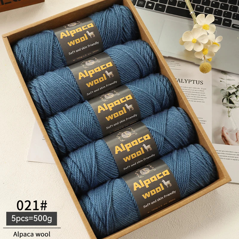 500g Alpaca Wool 245 Chunky Knitting Yarn | 5Pcs/Pack