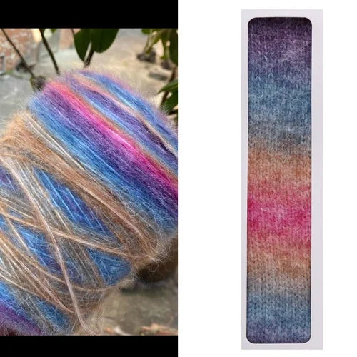 500g/roll Gradient Wool Mohair Yarn