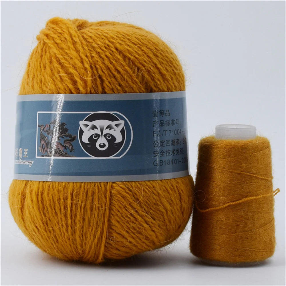 Mink Fur Yarn for Knitting and Crochet 2-Ply | 1 Skein 340 M 50+20g