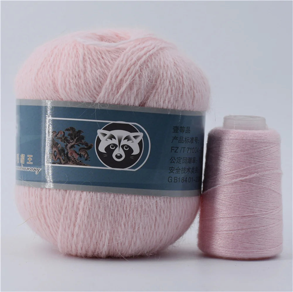 Mink Fur Yarn for Knitting and Crochet 2-Ply | 1 Skein 340 M 50+20g