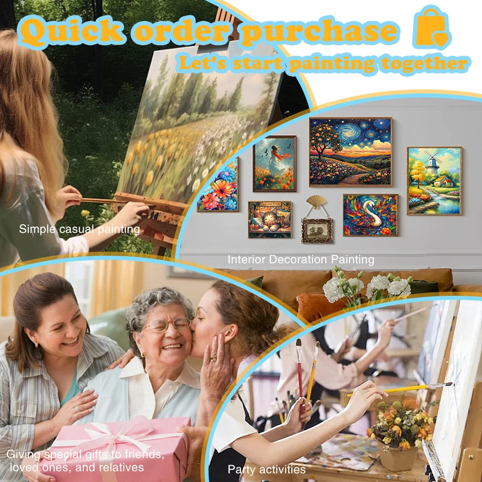 GATYZTORY Paint By Numbers Eiffel Tower City Scenery Paintings On Number Crafts Supplies Adults Handiwork Oil Decoration Home