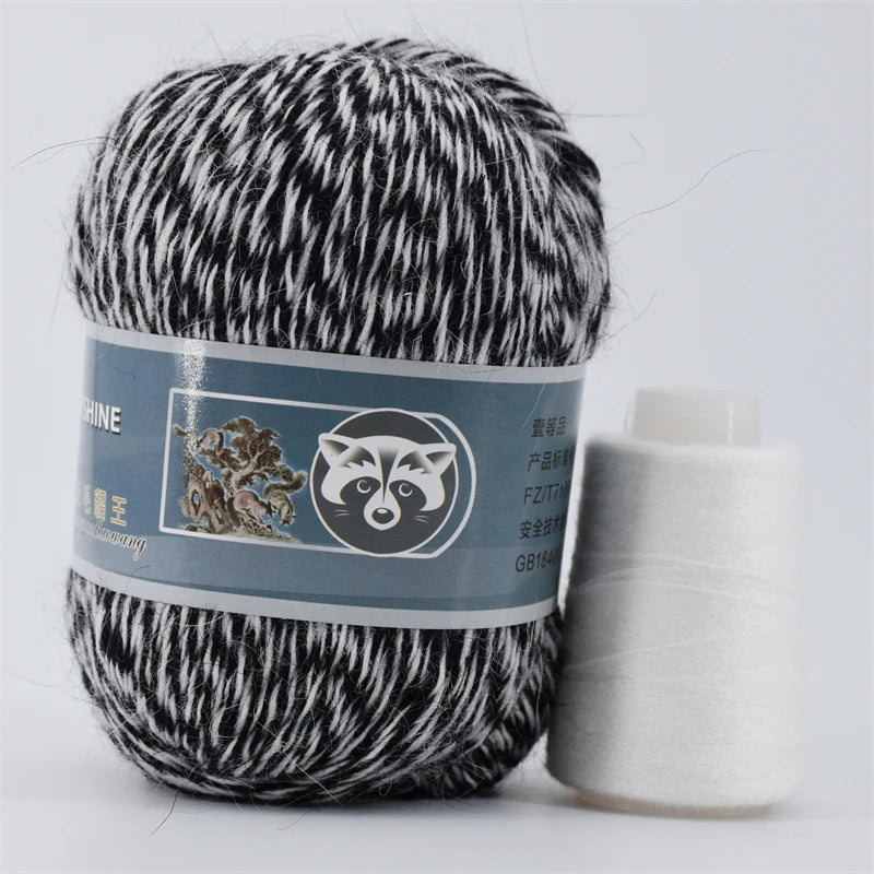 Mink Fur Yarn for Knitting and Crochet 2-Ply | 1 Skein 340 M 50+20g