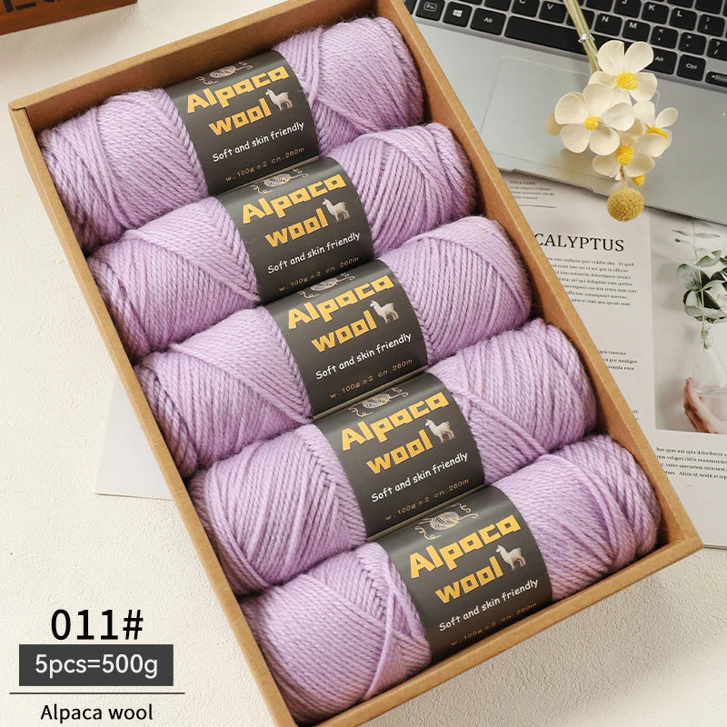 500g Alpaca Wool 245 Chunky Knitting Yarn | 5Pcs/Pack