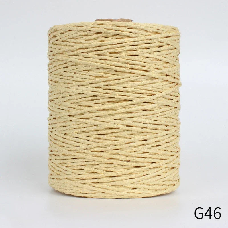 1Roll 280-300M Colorful Threads Natural Raffia Straw Yarn