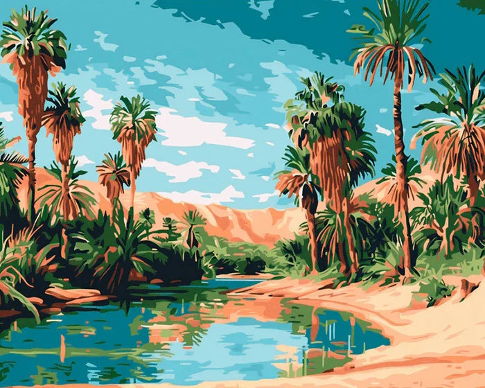 HUACAN Oil Paint By Number Mountain Landscape