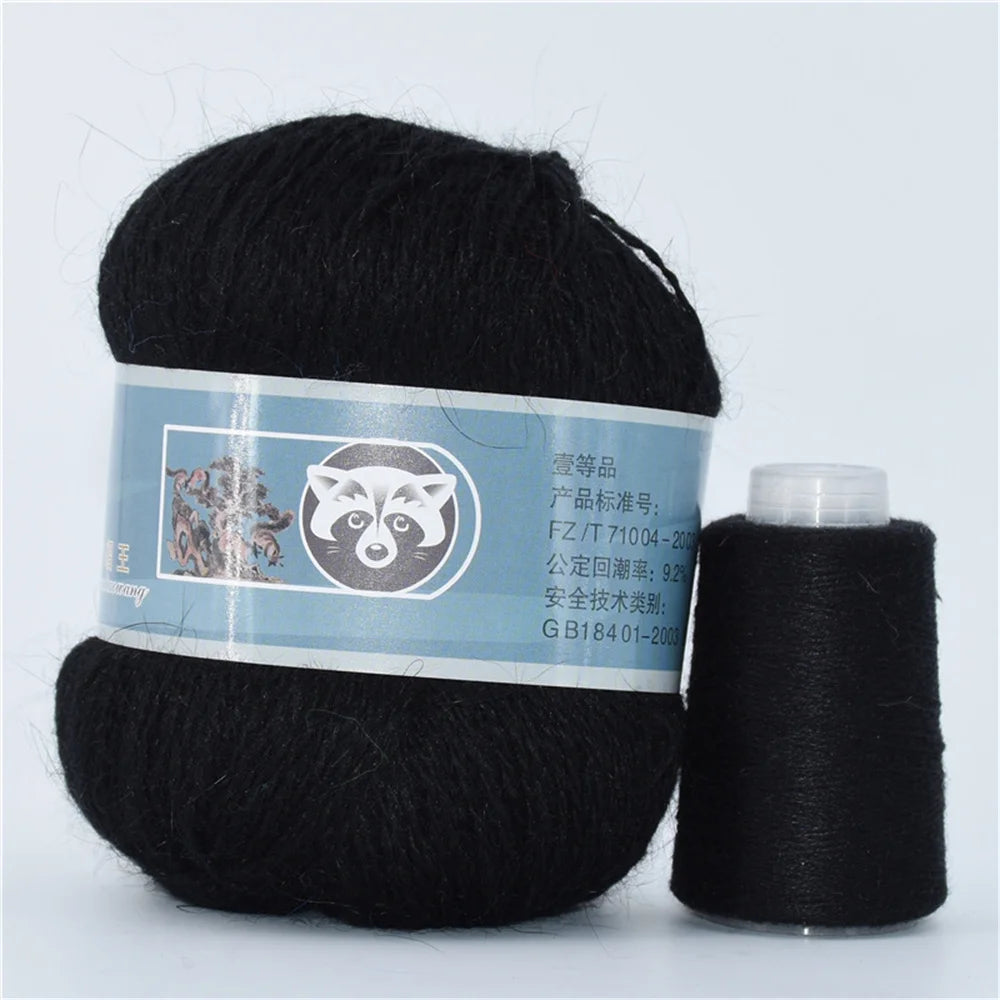 Mink Fur Yarn for Knitting and Crochet 2-Ply | 1 Skein 340 M 50+20g