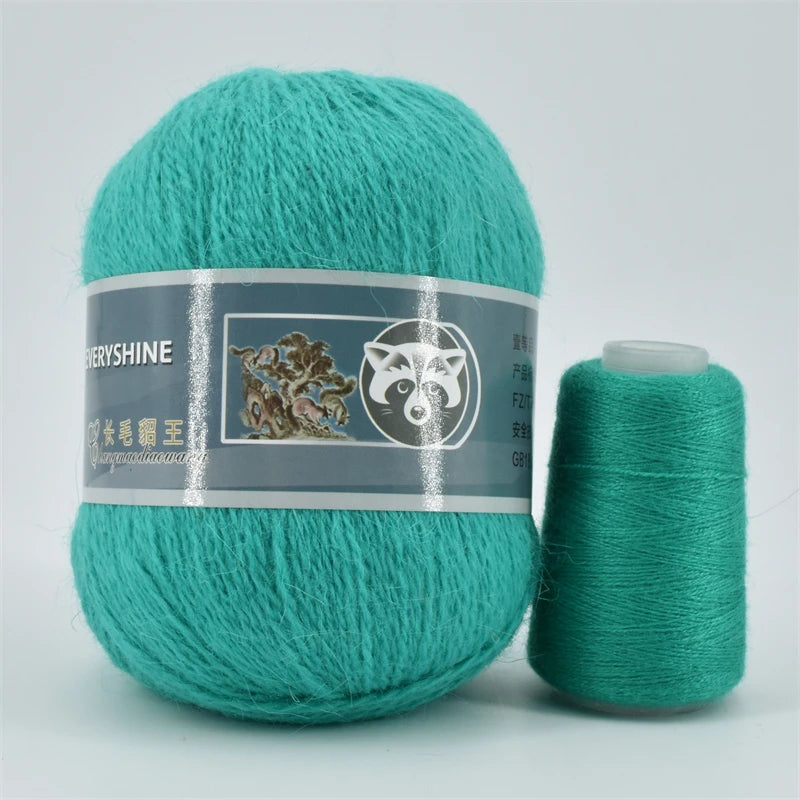Mink Fur Yarn for Knitting and Crochet 2-Ply | 1 Skein 340 M 50+20g