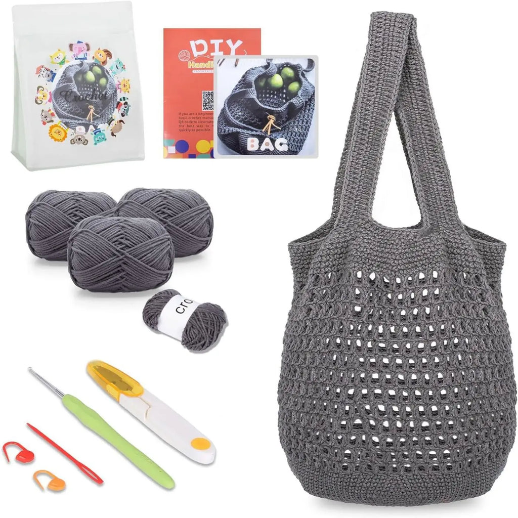 Sunflower Checkerboard Bag Crocheting Kits with material
