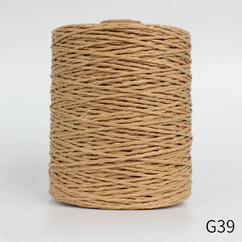 1Roll 280-300M Colorful Threads Natural Raffia Straw Yarn