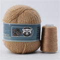 Mink Fur Yarn for Knitting and Crochet 2-Ply | 1 Skein 340 M 50+20g