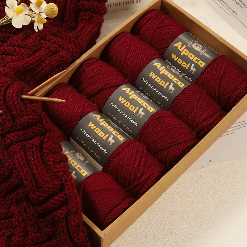 500g Alpaca Wool 245 Chunky Knitting Yarn | 5Pcs/Pack