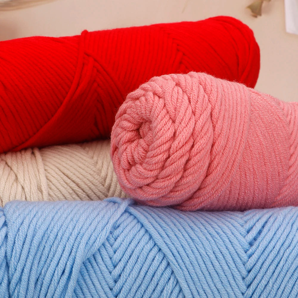 1Pcs Worsted Cotton Yarn - 100g/3.52oz