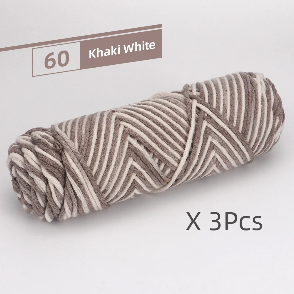 Light Worsted Soft Cotton Yarn | Pack of 3 Pcs-300g/10.5oz