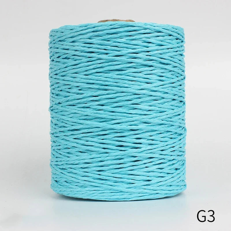 1Roll 280-300M Colorful Threads Natural Raffia Straw Yarn