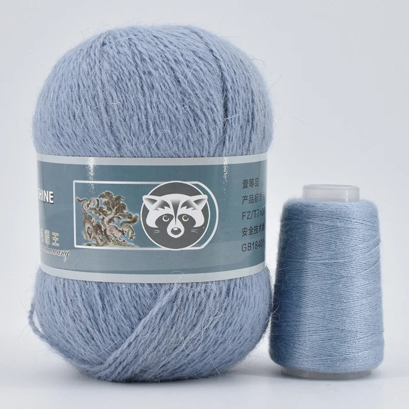 Mink Fur Yarn for Knitting and Crochet 2-Ply | 1 Skein 340 M 50+20g