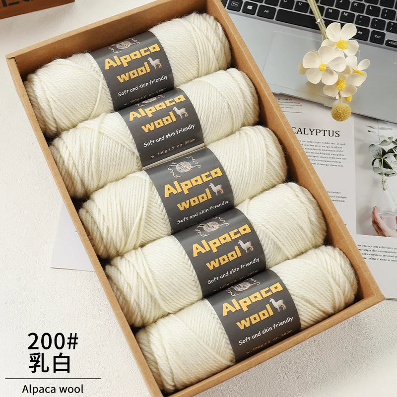 500g Alpaca Wool 245 Chunky Knitting Yarn | 5Pcs/Pack