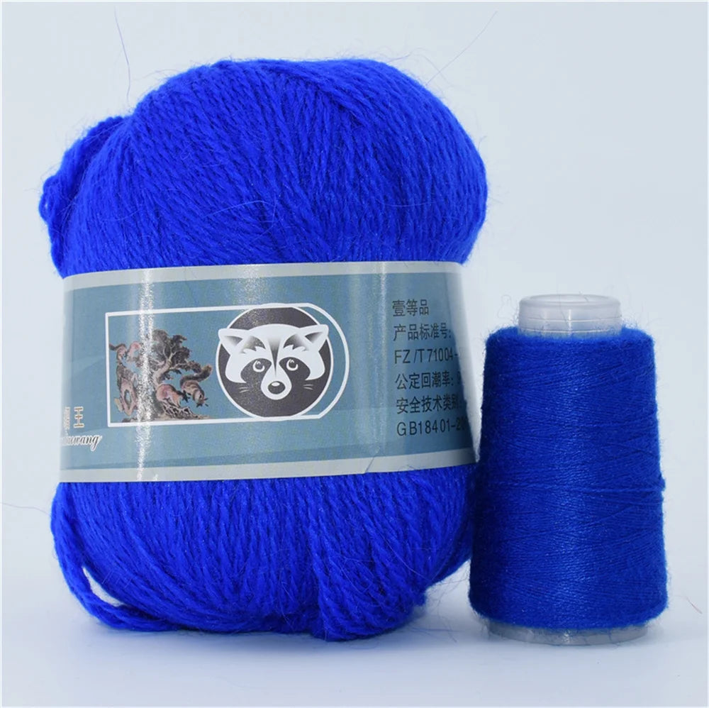 Mink Fur Yarn for Knitting and Crochet 2-Ply | 1 Skein 340 M 50+20g