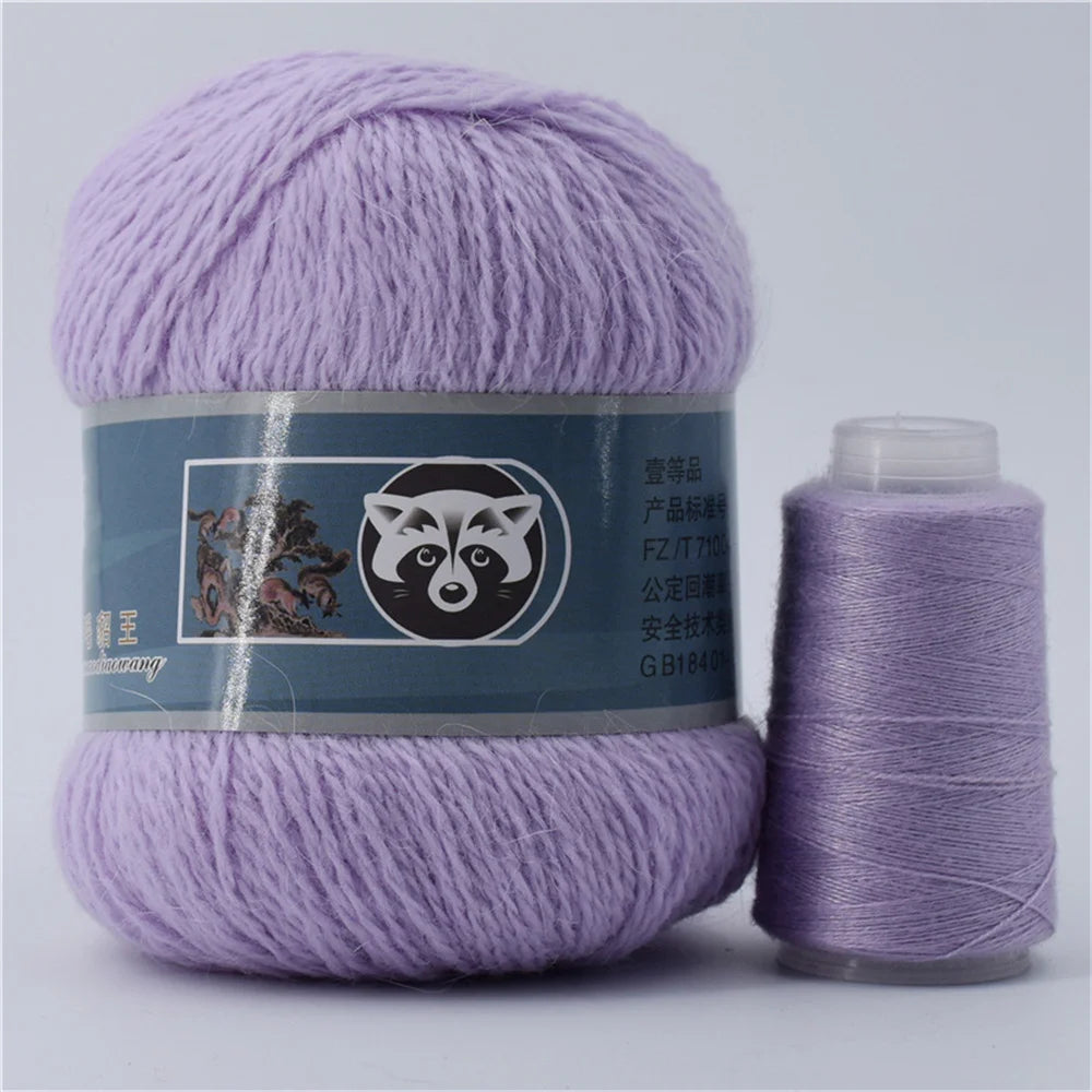 Mink Fur Yarn for Knitting and Crochet 2-Ply | 1 Skein 340 M 50+20g