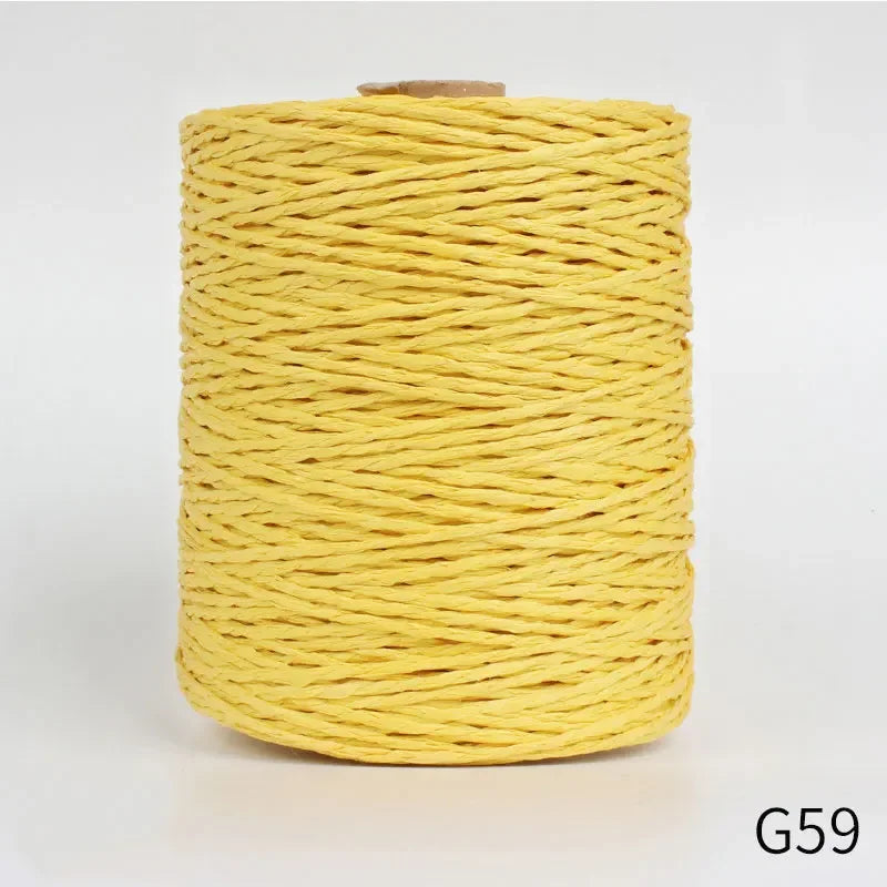 1Roll 280-300M Colorful Threads Natural Raffia Straw Yarn
